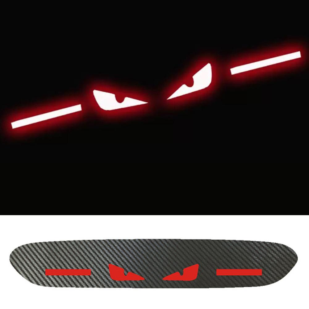 Car Sticker Brake Lights Taillight Warning Lamp Protector Sticker Carbon Fiber Covers Devil's Eye Sticker for Vehicles