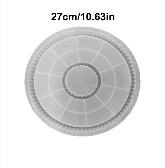 

Concrete Round Tray Silicone Mold DIY with Hole Stripe Storage Display Dish Making Plaster Resin Casting Molds Home Craft Decor
