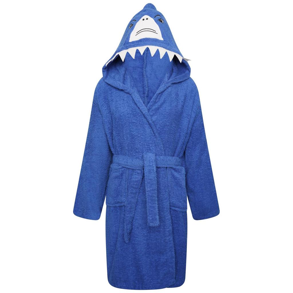 Keanu Childrens/Kids Shark Head Cotton Dressing Gown