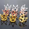 10pcs/Bag Hollow Mini Crown Gold/Silver Color Hole Beads For Rings Jewelry Making DIY Handmade Craft Accessories