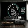 Gepersonaliseerde Naam, AFC Ajax Wandkleed, esthetische bedrukte stoffen deken, geschikt voor slaapkamer, woonkamer en interieurdecoratie.
