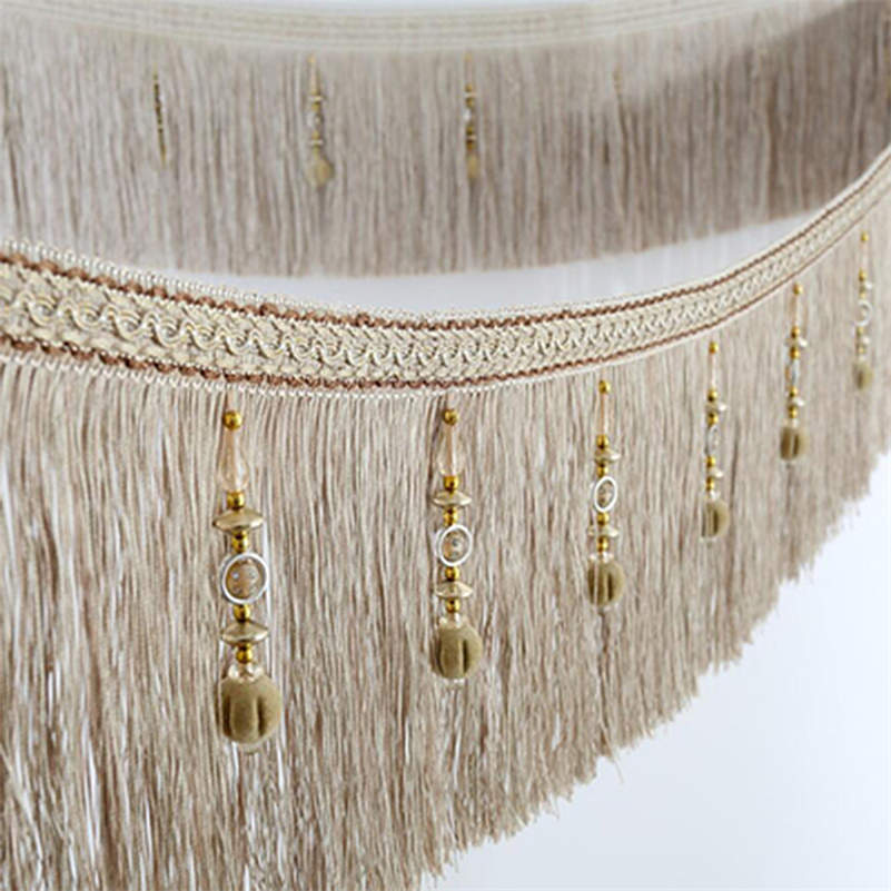 2/4/6 Meter European Style Tassel Beaded Curtain Fringe Sewing Trim DIY Sofa Curtain Trim Tassel Edge Decor Accessories 16-20cm