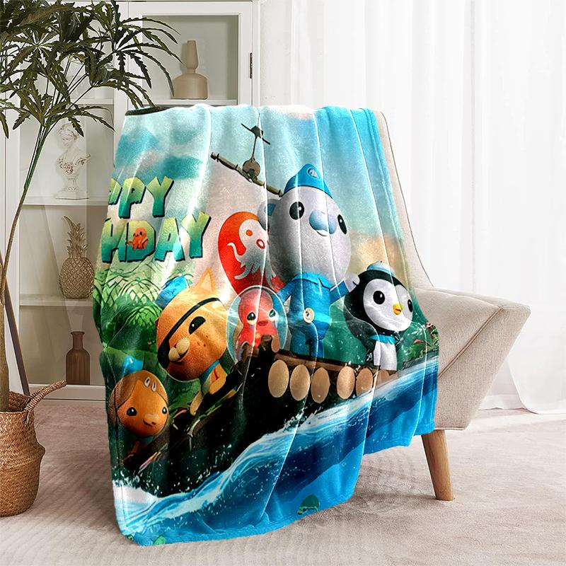 1pc Blanket The Octonauts2 Print Design, Lightweight Blanket for Sofa, Bed- Soft &Warm, Gift for All Seasons Like Christmas, Halloween