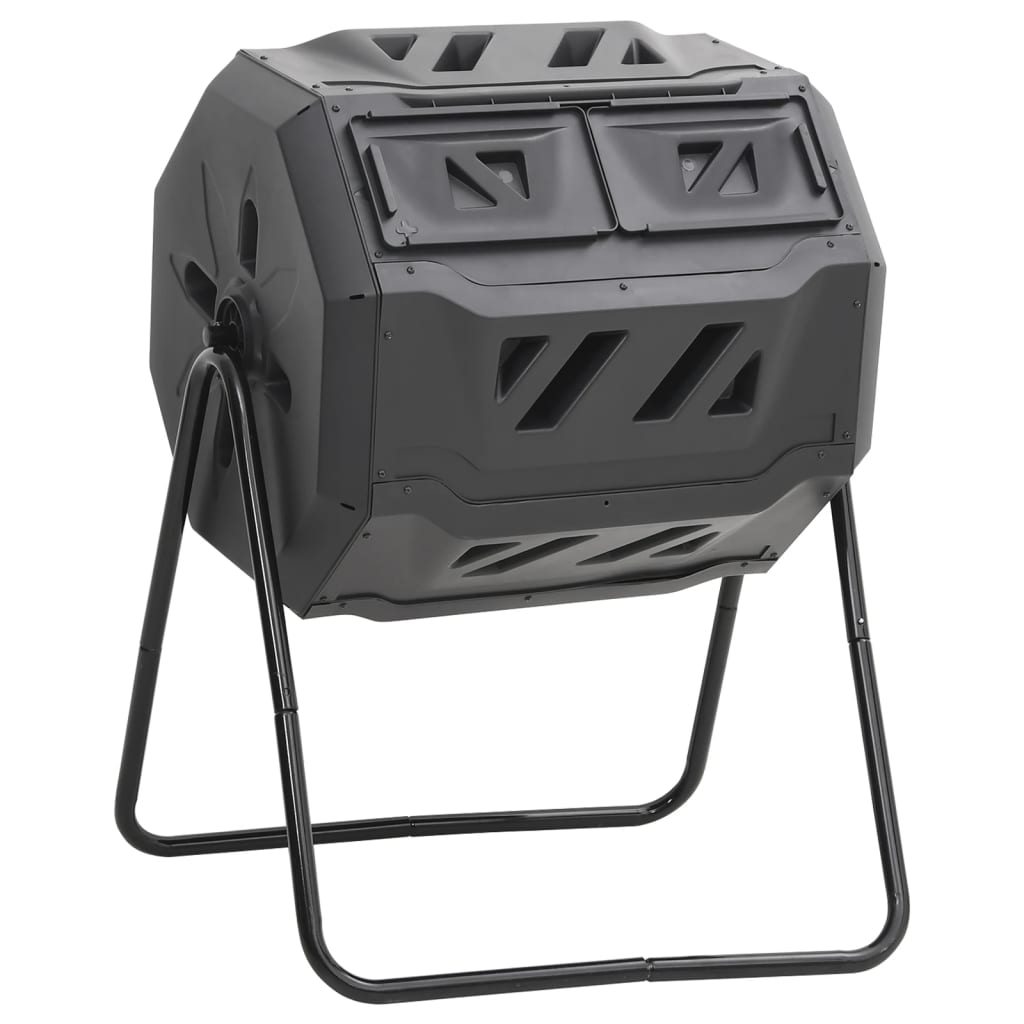 Garden Composter Black 73 X 64 X 95 Cm 160 L