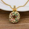 Nidin Fashion Luxury 26 Letters Copper Zircon Pendant Necklace for Women Rainbow Initials Name Necklace Wedding Party Jewelry