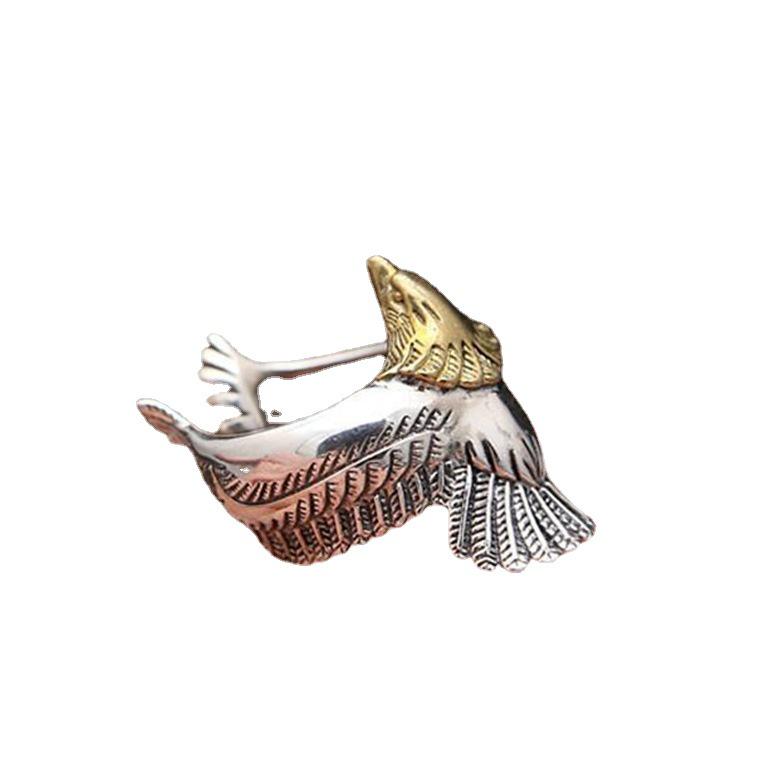 Inel European și American Argintiu Retro Aripile Vulturului