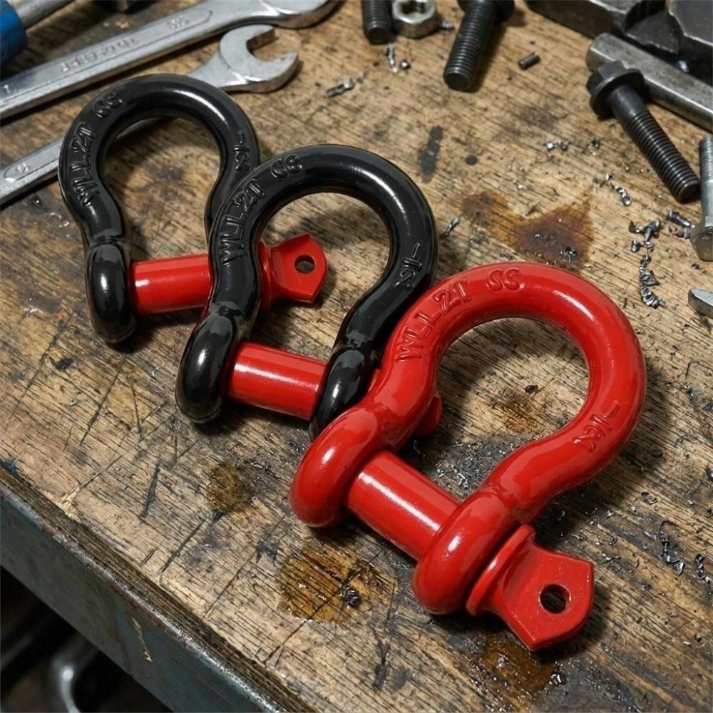 1/2" 5/8" Tow Shackle Anti-Rust Tow Hook Towing Kit D-Ring Shackle  Trailer Towing