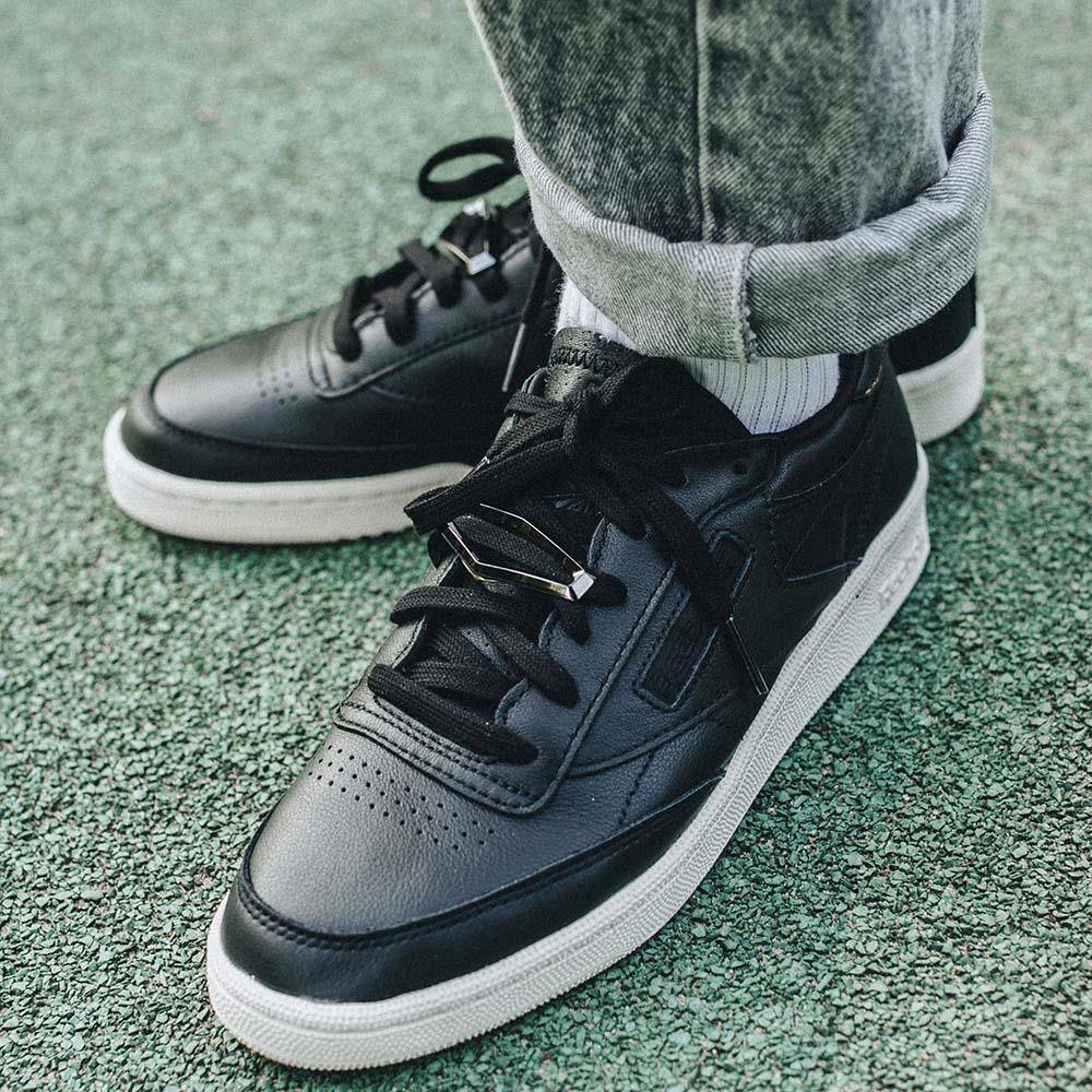 Buty sportowe damskie czarne Reebok Club C 85 Hardware (BS9596)