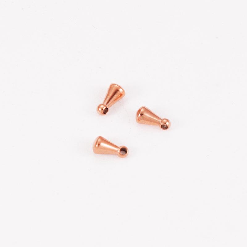 Hänge med vattendroppe i rostfritt stål: 3*6mm DIY Halsbandstillbehör