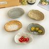 Japanese Retro Ceramic Taste Plate Household Exquisite Small Plate Hot Pot Barbecue Dipping Seasoning Vinegar Plate Small Sauce Plate