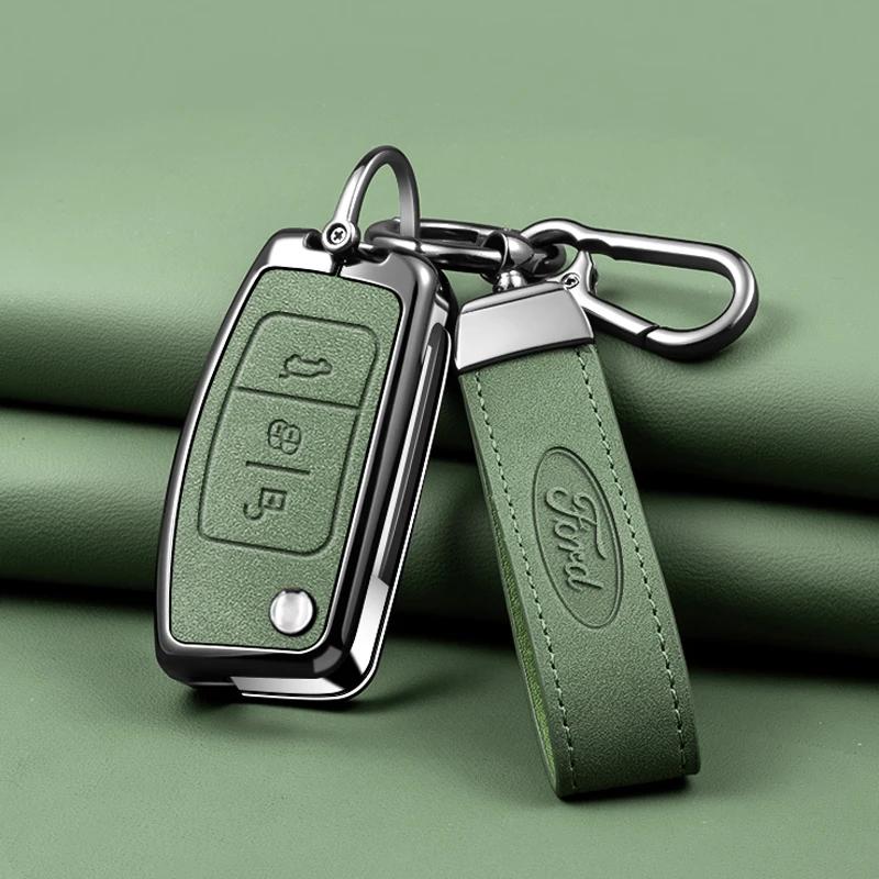 Car Sticker Ford Car Key Case Cover Shell For Ford Focus 2 MK2 Fiesta Mondeo Galaxy Falcon Territory Ecosport Kuga Escape Keycha