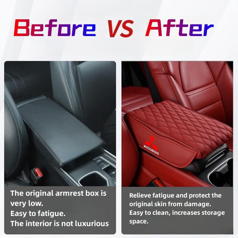 Car Armrest Box Height Pad Universal Leather Armrest Cushion for Mitsubishi Lancer ASX Outlander Pajero Evolution Car Accessorie LP7