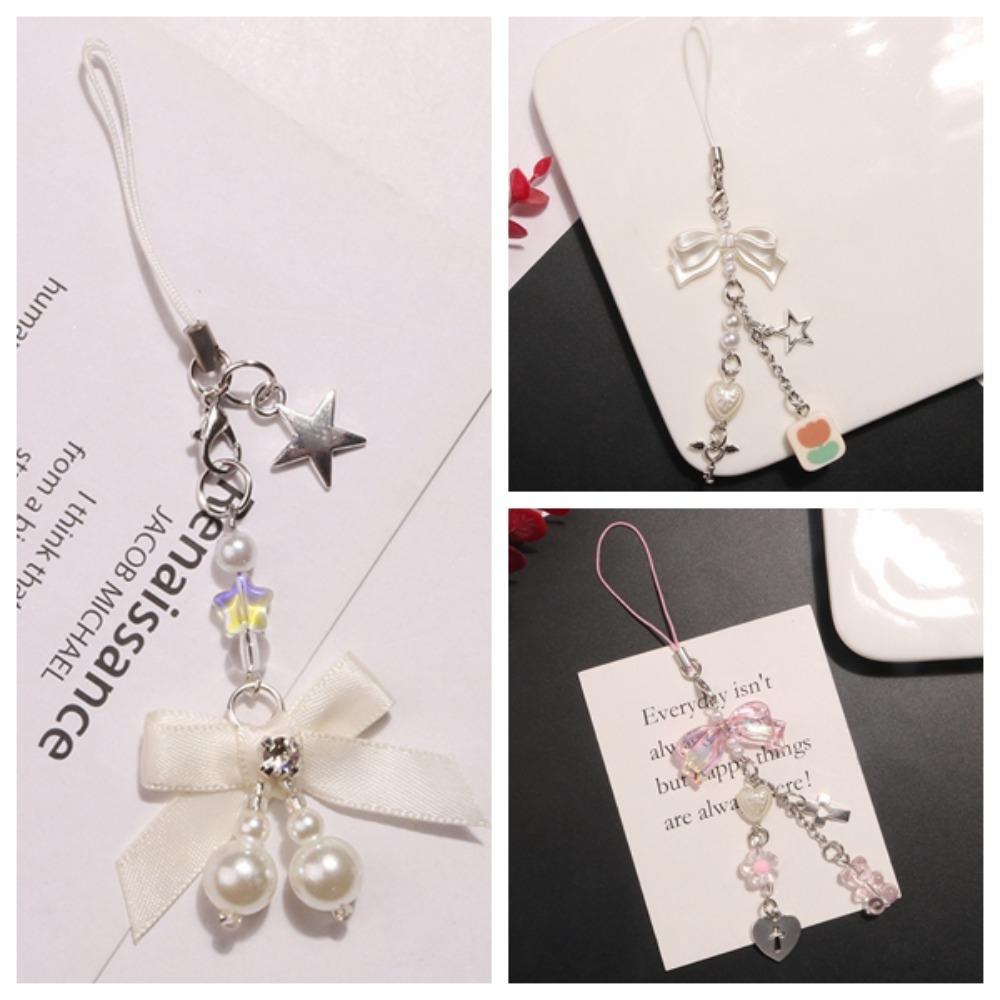 Key Cord Mobile Phone Strap Bow Mobile Lanyard Telephone Jewelry Y2K Phone Chain  Women Girls