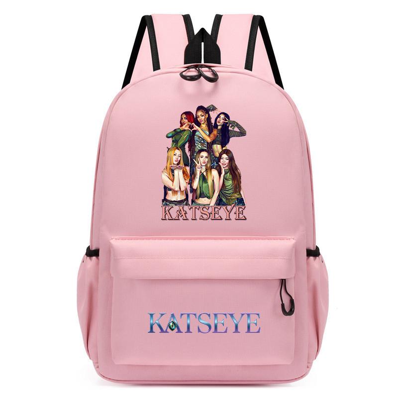 60123-15 Popstars KATSEYE Bedruckter Rucksack Schüler Schule Wasserdichte Tasche
