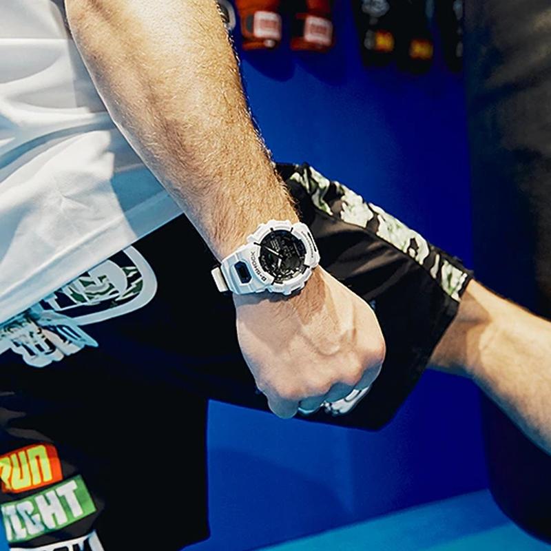 Casio G-SHOCK G-SQUAD Series Waterproof Quartz Movement Resin Strap Japanese and Korean Watch Men's Watch Black Dial GBA-900-7APR