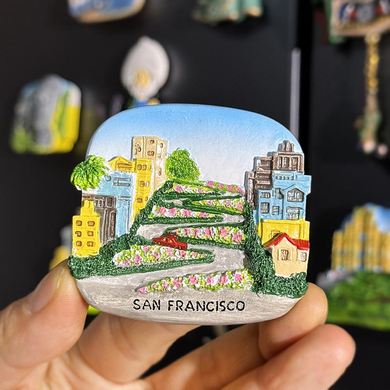 3D City Travel Souvenir Magnets: European and Global Regions