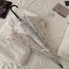 "Springtime" Korean Ins Fairy-Style Bowknot Rose Flower Umbrella, White, Suitable for Photography, Straight Long-Handled Umbrella