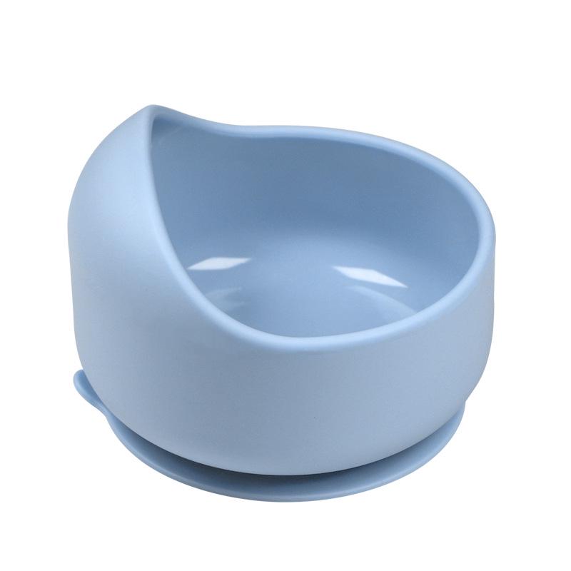 Silikon Saugbecher Baby Fütterset: Schneckenschale, Löffel & Gabel mit Holzgriffen, Leicht zu reinigen.