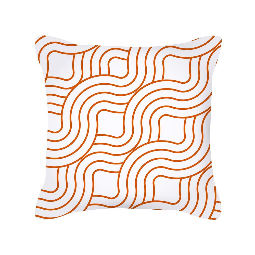 Nordische Orange Kissenbezüge Leichter Luxus Sofakissen Plüsch Einfache Geometrische Kissenhülle Orange Kissenhülle