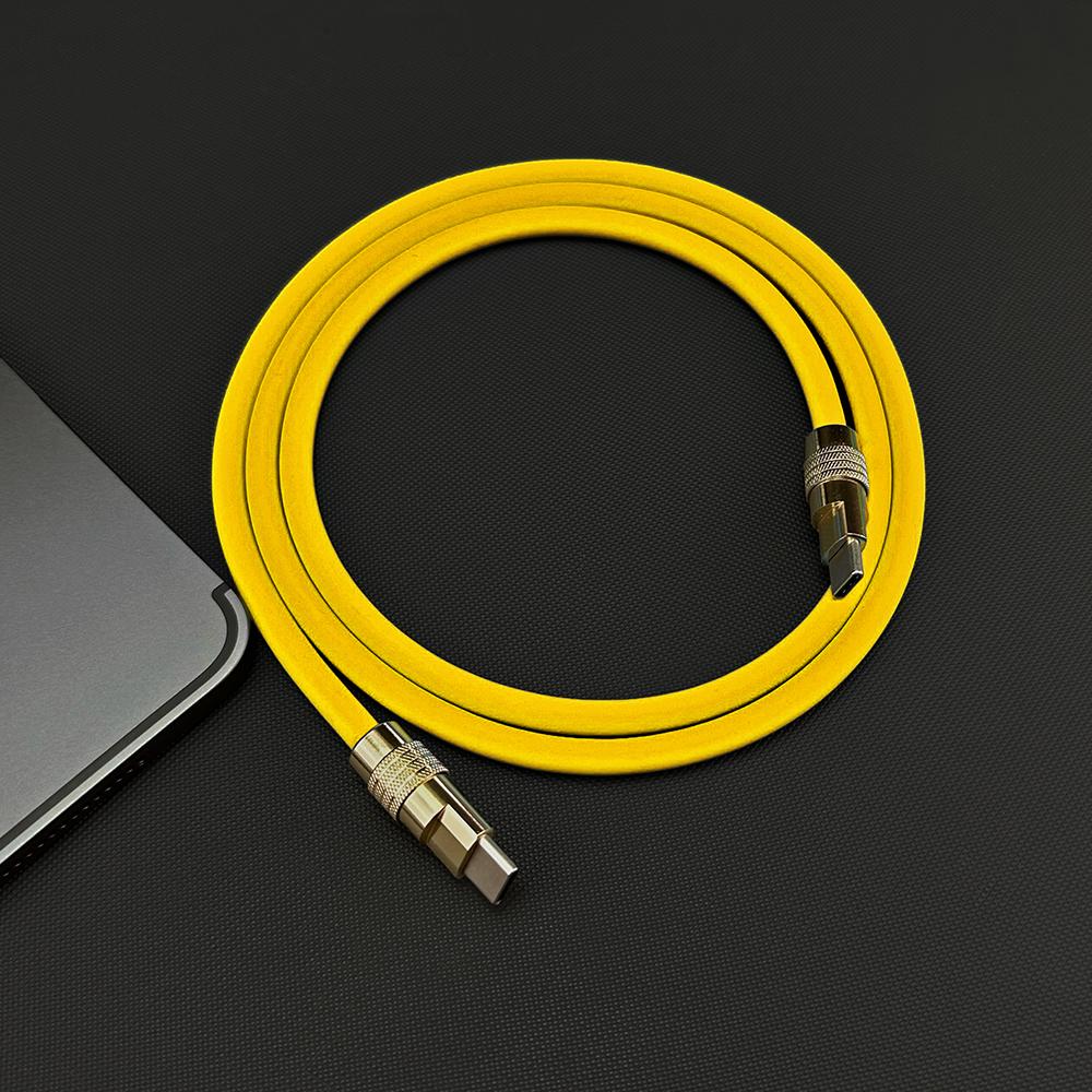 120W Super Fast Charging Cable Zinc Alloy Liquid Silicone Type-C to Type-C Fast Phone Charging Cable for Apple macbook Android