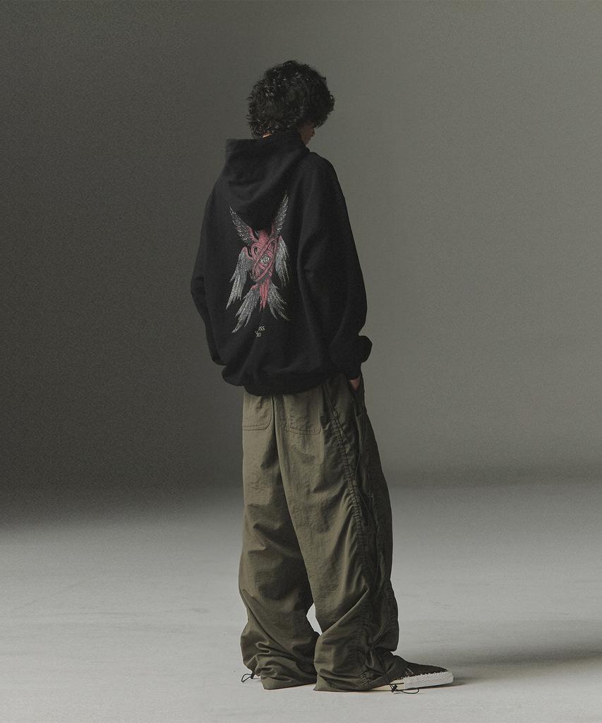 NOT4NERD Side Shirred Nylon Pants - Khaki