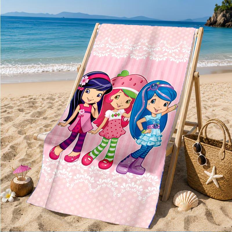 Straw-berry Sweet Moment Beach Towel, Microfiber Beach Towel, Perfect For Pool, Beach, Travel, Home Decor Beach Party Fan Gifts