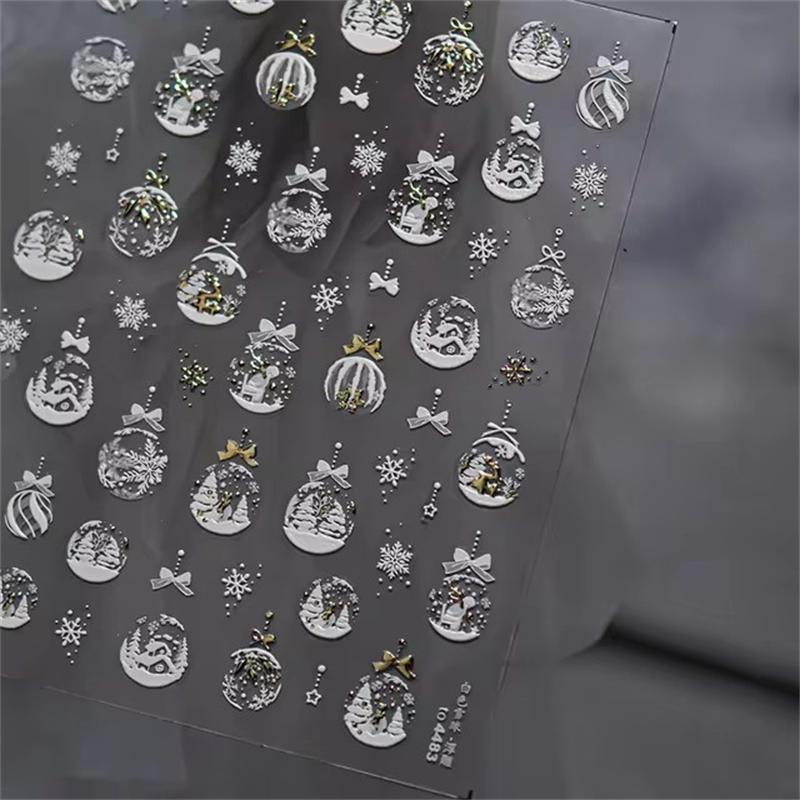 1PCS French Jelly Nail Stickers Dreamy Bubble Meteor Butterfly Star Moon Self Adhesive Stickers For Nail DIY Nail Art Decoration