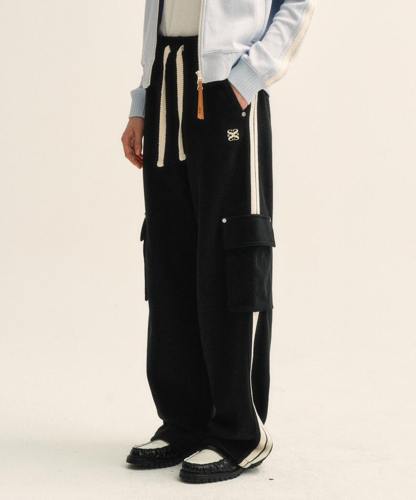 Seteo Roton Cargo Track Pants Caviar Black