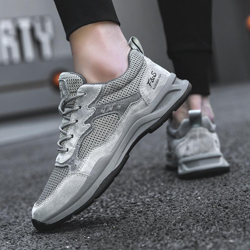 Men's Shoes Spring and Summer New Breathable Comfortable Mesh Surface Running Sneaker Casual Thin Daddy Forrest Gump Mesh Surface Shoes