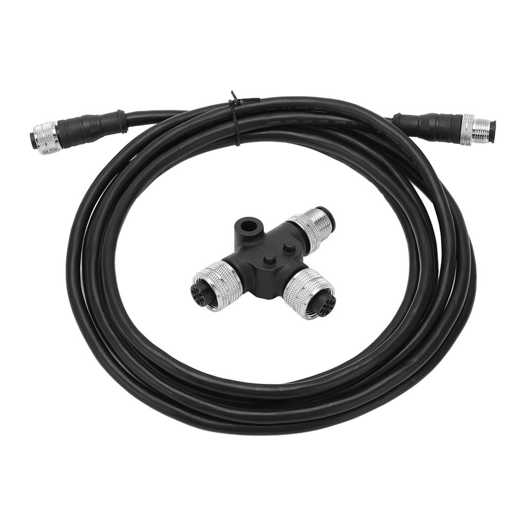 3 Meter Backbone Cable for NMEA 2000 with Tee Connector IP67 Waterproof for Lowrance Networks