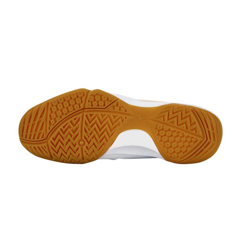 Mizuno WAVE SMASH CN Bulbul Abriebfest Atmungsaktiv Rutschfest Niedrig geschnitten Badminton Schuhe Unisex Weiß Gold 71GA253001