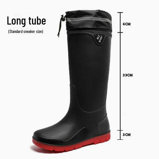 Bottes de Pluie en Caoutchouc Imperméables et Antidérapantes pour Hommes, Style Coréen Tendance, Pêche et Extérieur