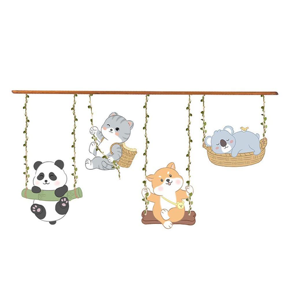 Cartoon Panda Tree Climbing Pendant Koala Dog Cat Resin Garden Flower Pot Pendant Realistic Climbing Panda Figurines