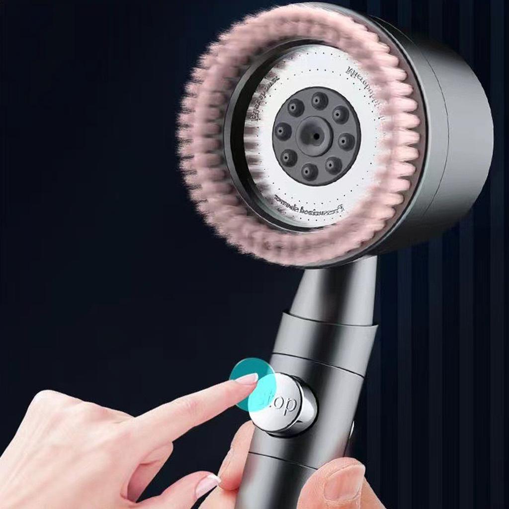1Pc Shower Head Set, Bathroom Massage Shower Head, Removable Cartridge Design Five Modes Handheld Shower Head