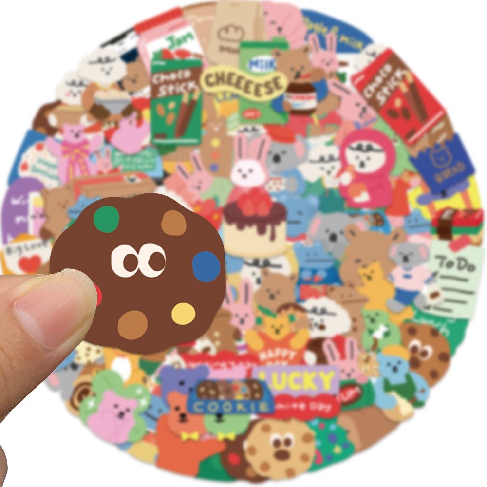100 Pictures of Xiao Zhang Love Dailylike Bear Graffiti Stickers for Decorative Suitcase Notebook Waterproof Stickers