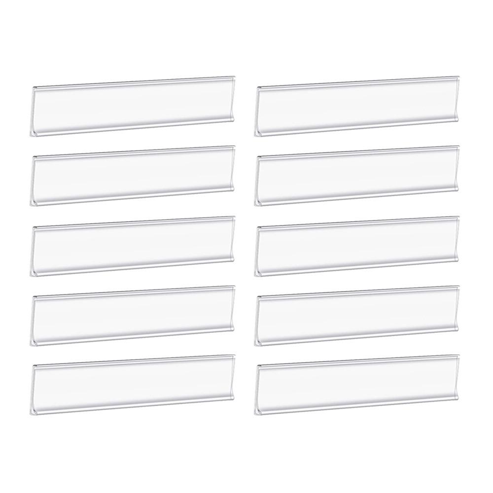 10pcs PVC Material Self-adhesive Shelf Label Transparent Classification Label  Retail Display