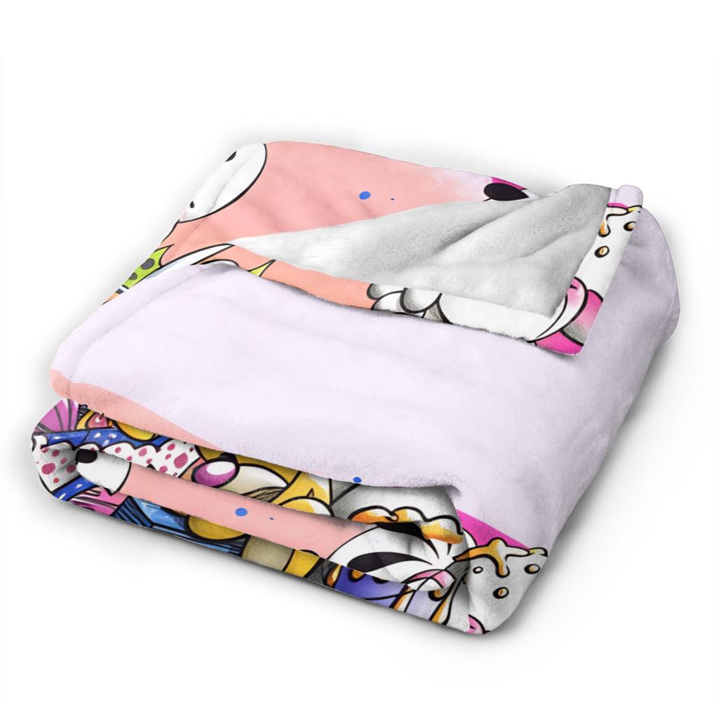 Christmas Diddl Super Soft Blankets  Travel Plush Throw Blanket Funny Living Room Flannel Bedspread Sofa Bed Cover