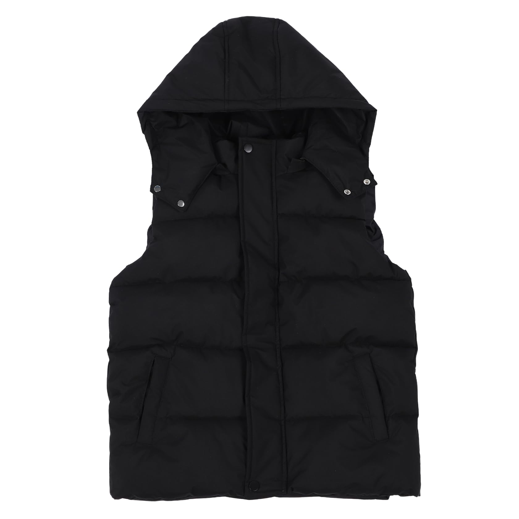 

SWEETBOY Пуховик с отстегивающимся капюшоном на осень и для мальчиков, подходит для детей из детского сада и начальной школы, жилет, толстый, для холодной погоды, зимний, чёрный