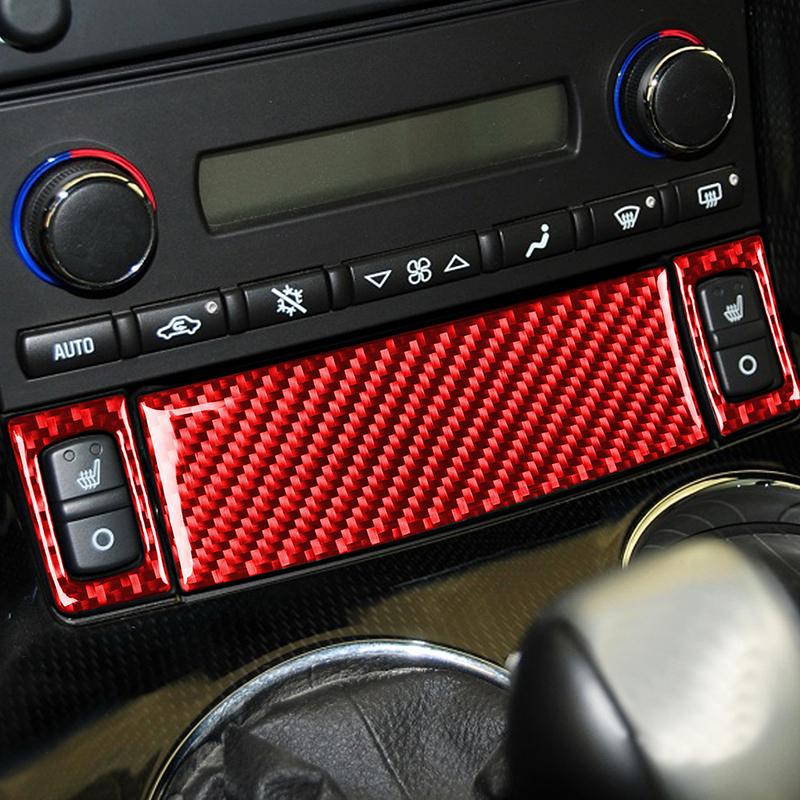 Pentru Chevrolet Corvette C6 2005-2007 3 bucăți cutie de depozitare din fibră de carbon reală pentru scaune pentru butoane de căldură pentru interiorul mașinii