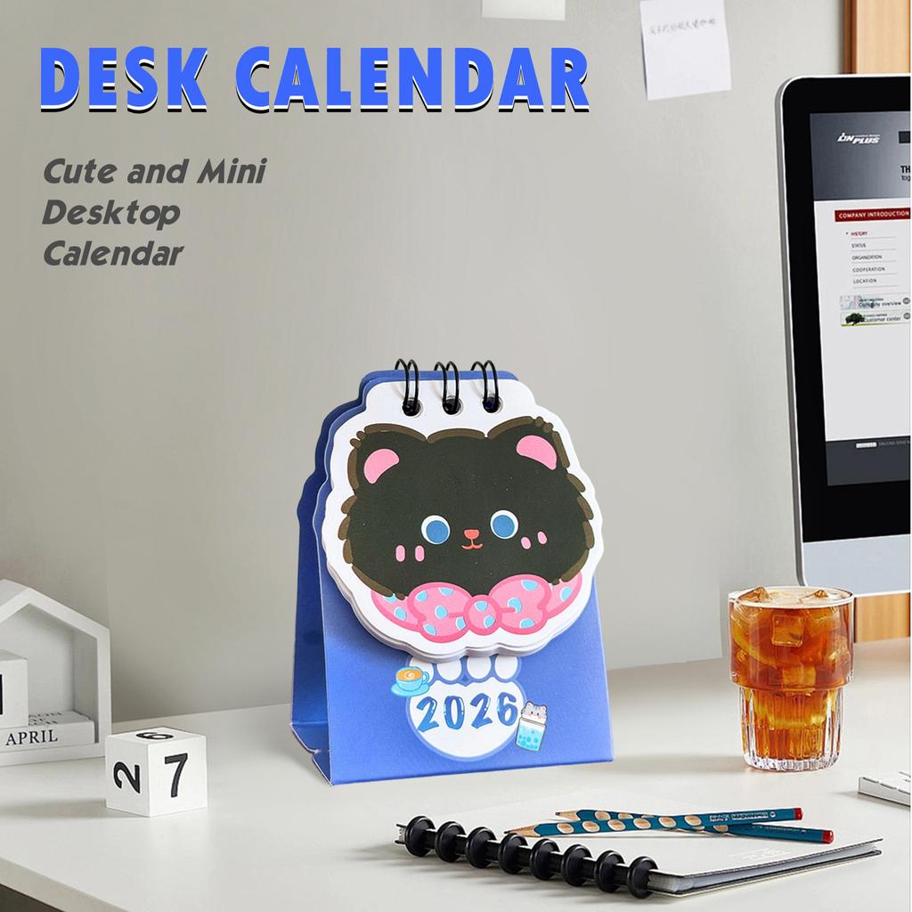 2026 Desk Calendar, Cute Shaped Desktop Calendar, Compact Decorative Calendar For Home Desk