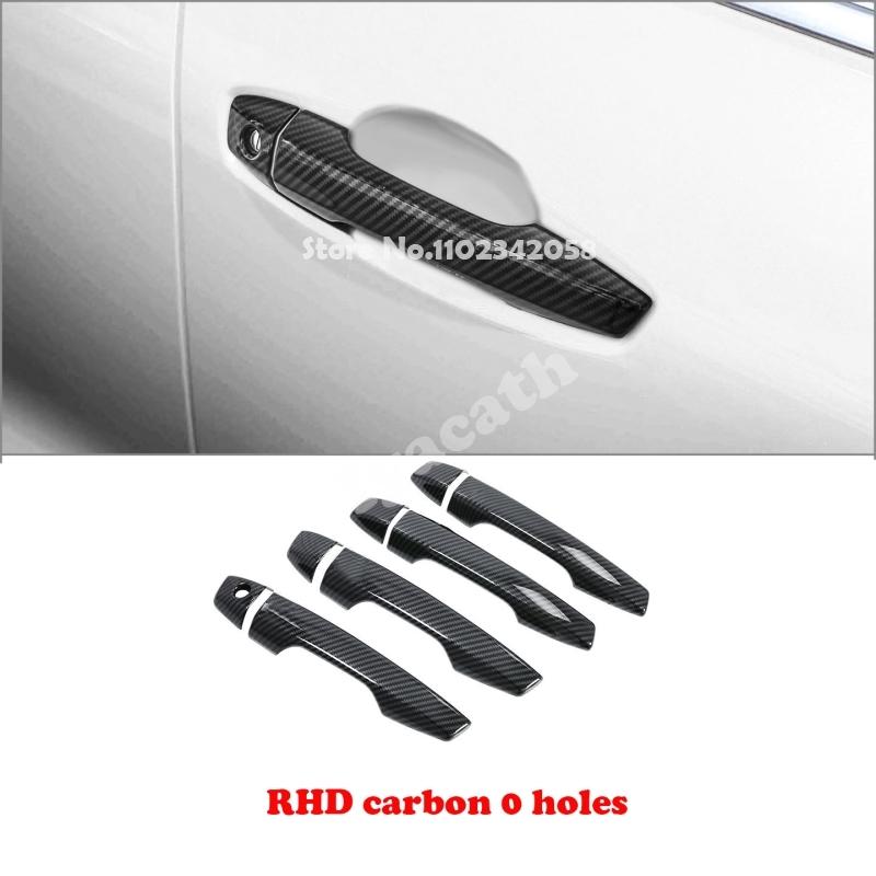 RHD LHD For Mitsubishi Xpander 2018 19 20 21 25 2026 ABS carbonfiber Car Side Door Handle bowl Catch Cover Protection Trim