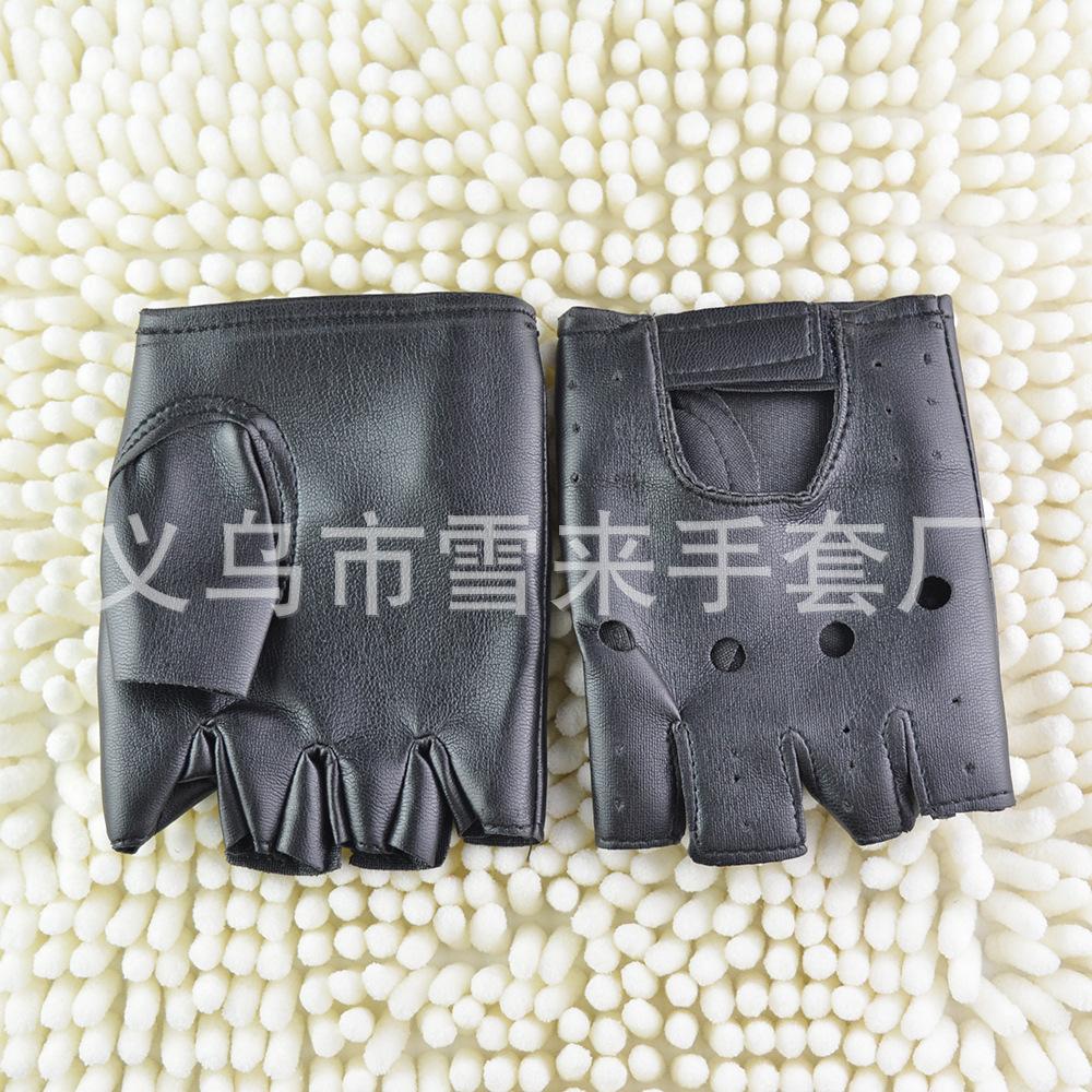 

Мужские перчатки с заклепками, нетрадиционные перчатки с полупальцами, перчатки в стиле панк, перчатки в стиле хип-хоп с полупальцами чёрный