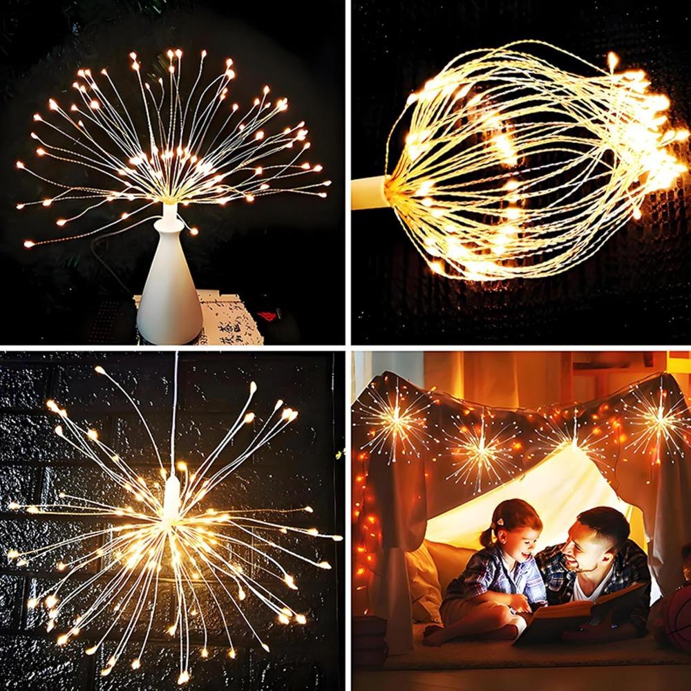 4-Pack Solar Firework Lights — 480 LEDs, Solar Firework Lights, Outdoor Garden Decoration