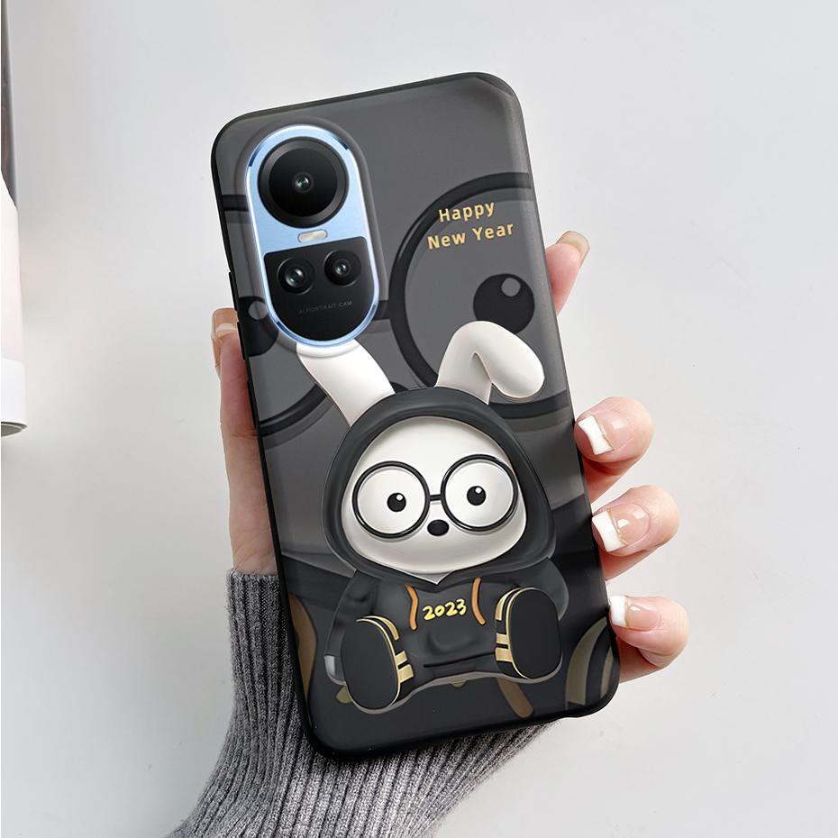 For OPPO Reno 10 5G CPH2531 Case Stylish Pattern Soft Silicone Phone Cases for Oppo Reno10 Pro Global 2023 CPH2525 Back Cover