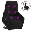 Lift-Up Massage Chair, Reclining, Black, Microfiber