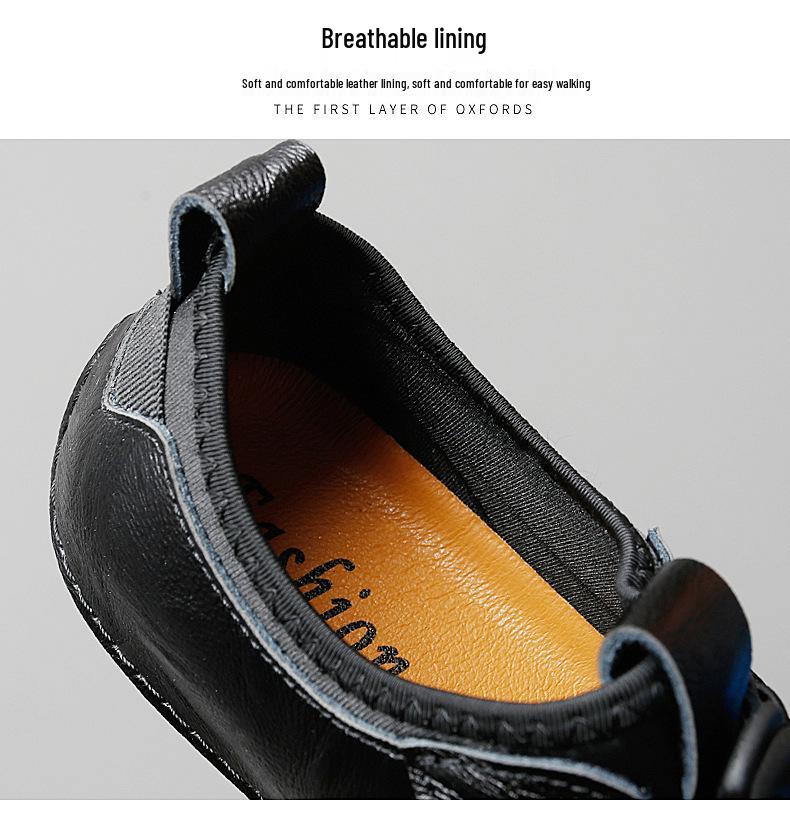 Men's Large Casual Leather Low-Top Octopus Driving Shoes for Spring & Autumn