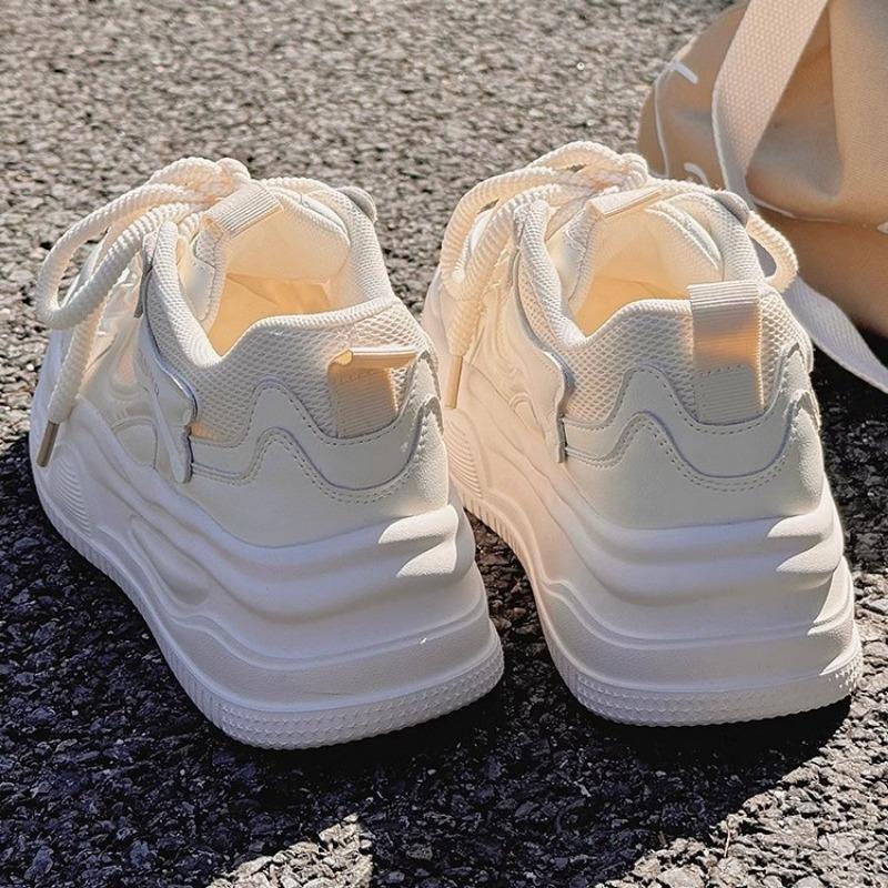Little white shoes women's new spring and summer versatile platform women's shoes heightening shoes with wide-leg pants sports and leisure shoes