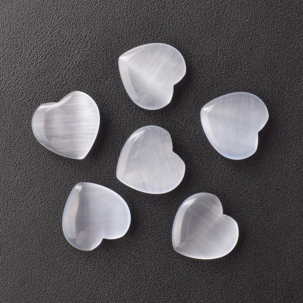 2cm Natural Rose Quartz Heart Crystal Gemstone