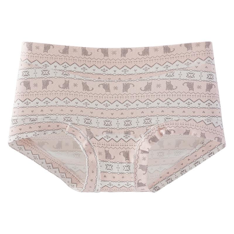 Lady's New Autumn Winter Pure Cotton 10A Anti Bacterial Extended Full Cotton Crotch Breathable Flat Front Underwear