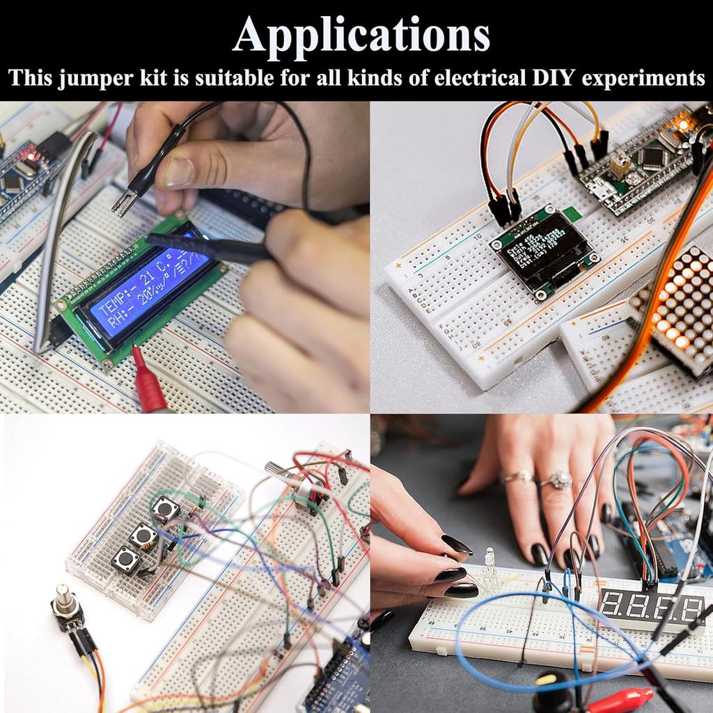 560Pcs Jumper Wire Kit Solderless Flexible Breadboard 14 Lengths Assorted Preformed Breadboard with 65Pcs Breadboard Jumper Wires,Tweezers & Plastic